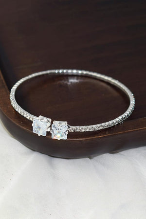 Gold Rhinestone Open Cuff Tennis Bracelets - KissProm