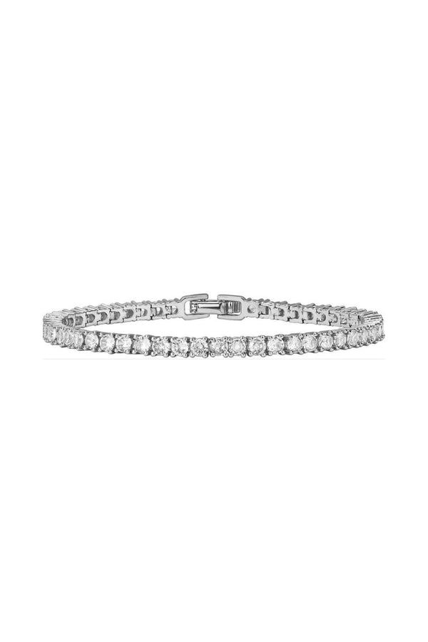 Gold Plated 3mm Cubic Zirconia Classic Tennis Bracelets