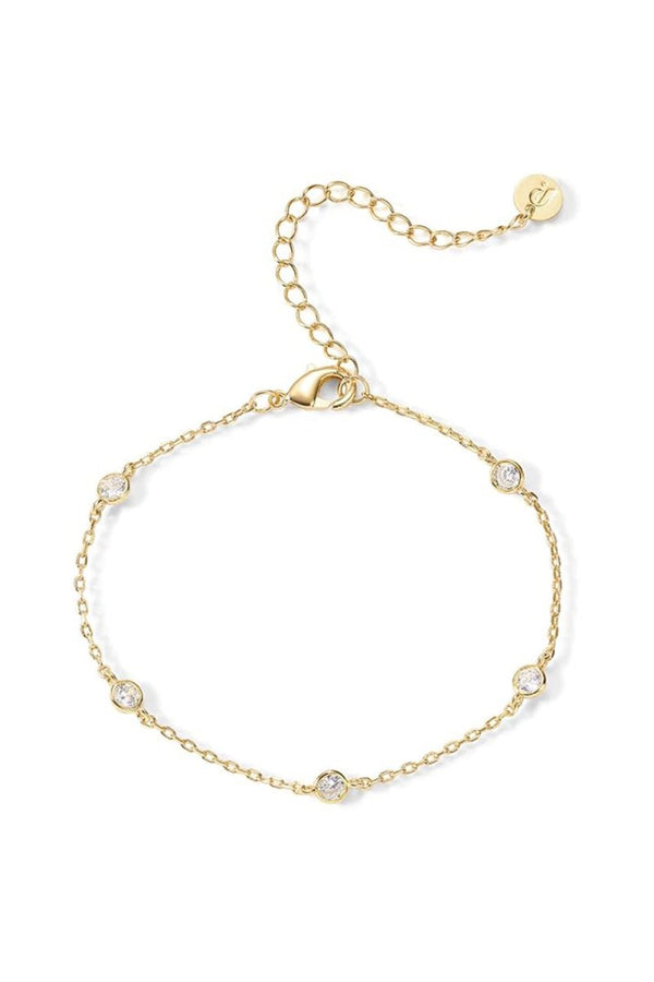 Silver Cubic Zirconia Chain Bracelets