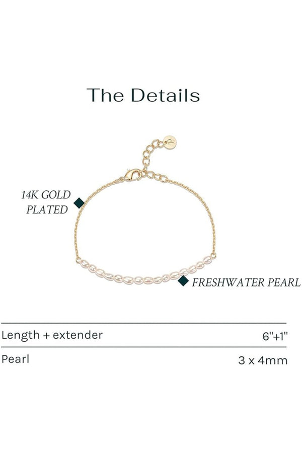 Rose Gold Plated Pearl Bracelets - KissProm