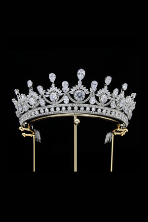 Green Zircon Wedding Crown - KissProm