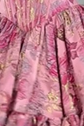 Haniya | Pink - Strapless A Line Floral Print Homecoming Dresses With Ruffles
