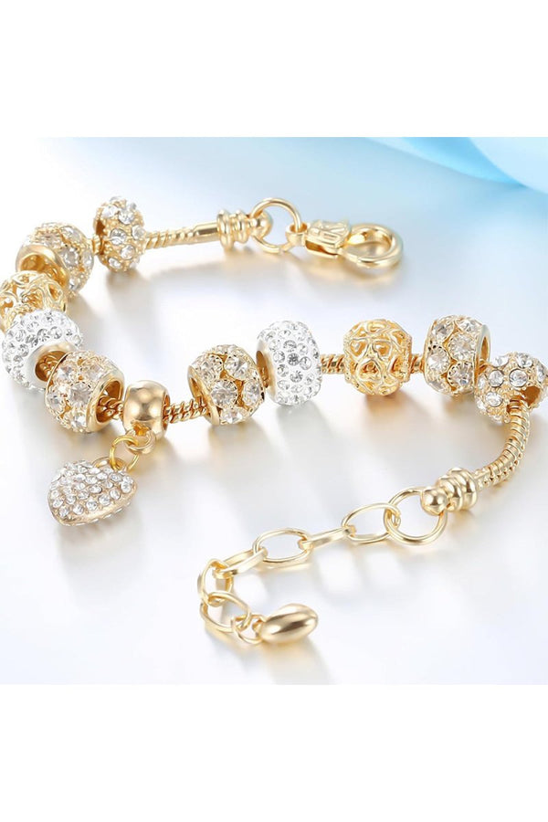 Silver Plated Charm Beaded Bracelets - KissProm