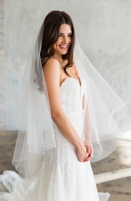 Vintage Blusher Extra Airy Bridal Veil Wedding Veil - KissProm