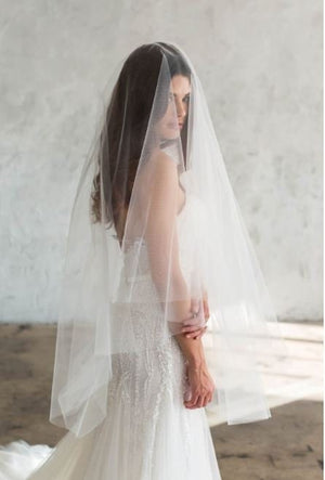 Vintage Blusher Extra Airy Bridal Veil Wedding Veil - KissProm
