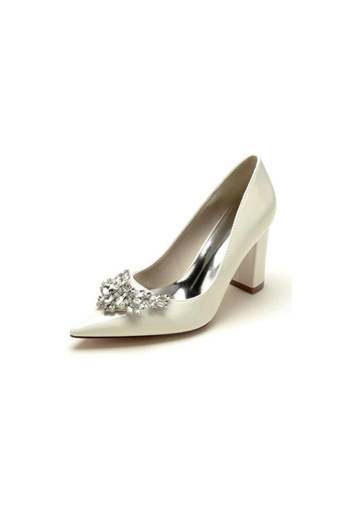 Ivory High Heels with Modern Design - KissProm