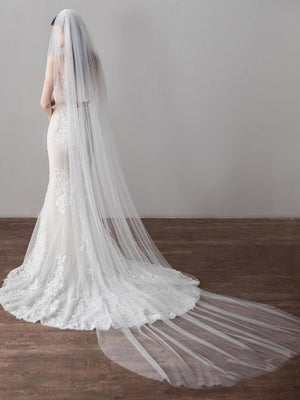 Ivory Tulle Wedding Veils Bridal Cathedral Veil