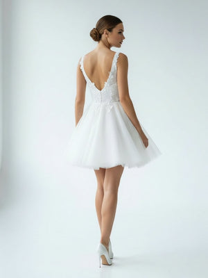 Kalina | Elegant A - Line Sweetheart Wedding Dress With Lace - KissProm