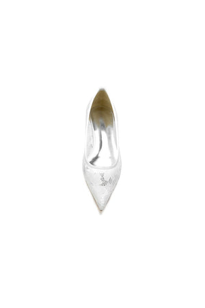 Lace Cocktail Pointed Toe Flats - KissProm