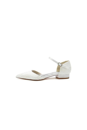 Lace One - strap Buckle Pointed Toe Mules - KissProm