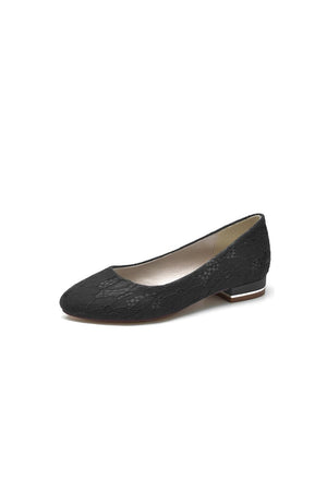 Lace Round Toe Flats - KissProm