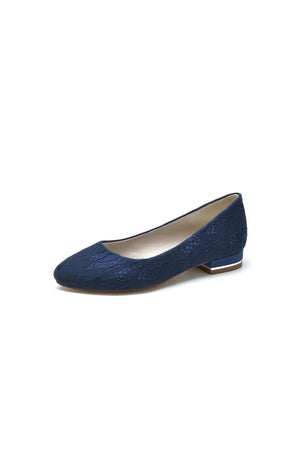 Lace Round Toe Flats - KissProm