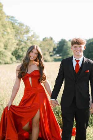 A Line Sweetheart Royal Blue Keyhole Long Prom Dress – Prom Dresses by KissProm | Available at KissProm