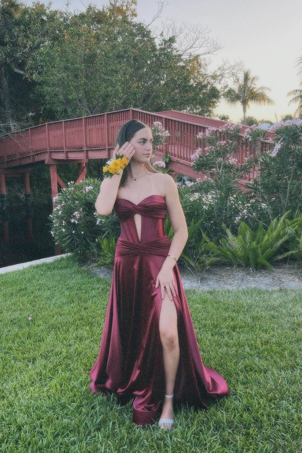 A Line Sweetheart Royal Blue Keyhole Long Prom Dress – Prom Dresses by KissProm | Available at KissProm