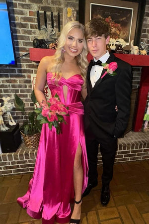 A Line Sweetheart Royal Blue Keyhole Long Prom Dress – Prom Dresses by KissProm | Available at KissProm