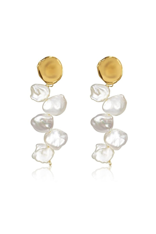 Long Baroque Pearl Earrings Tassel - KissProm