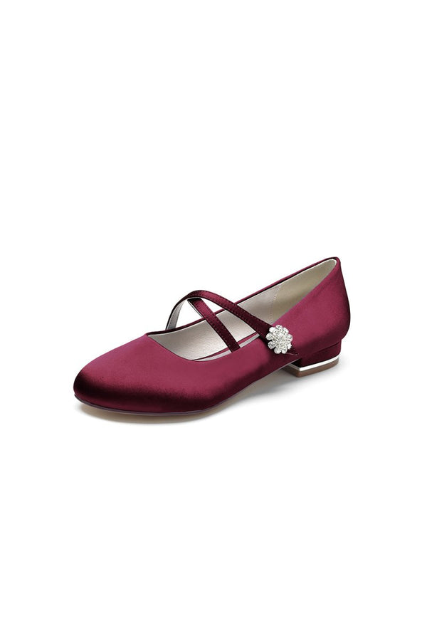 Flats with Rhinestone Buckle Party - KissProm