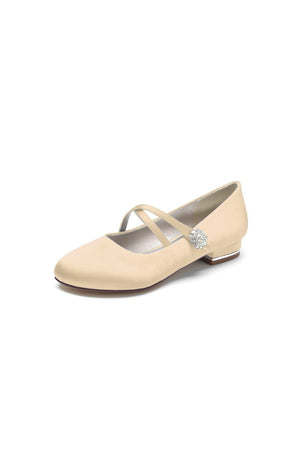 Flats with Rhinestone Buckle Party - KissProm
