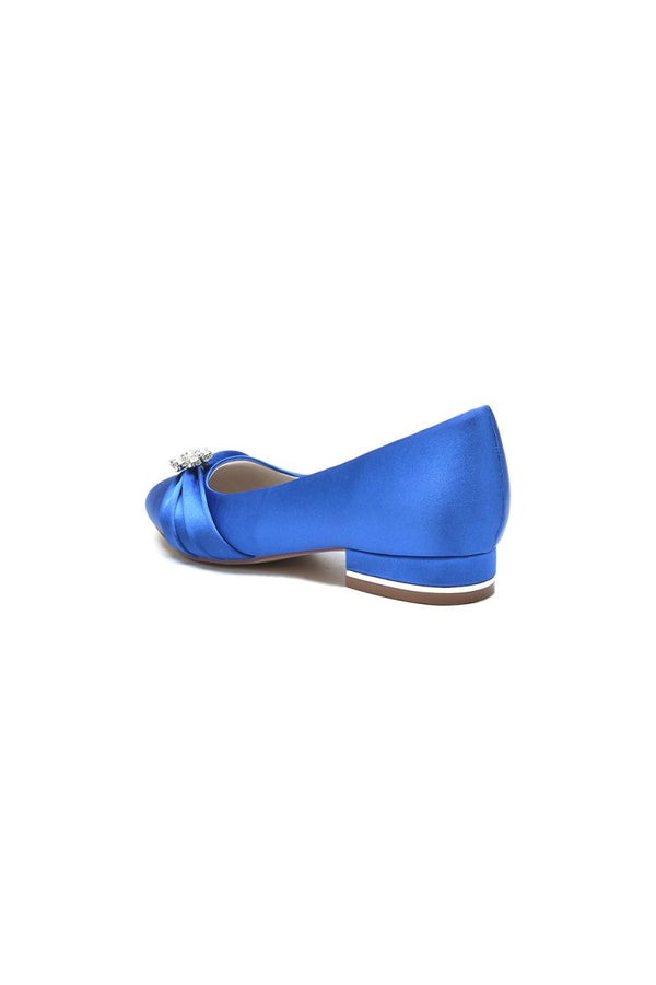 Royal Blue Flats with Rhinestone embellished - KissProm