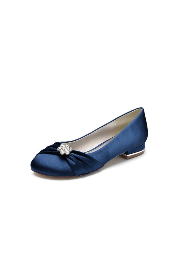 Royal Blue Flats with Rhinestone embellished - KissProm