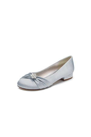 Royal Blue Flats with Rhinestone embellished - KissProm