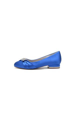 Royal Blue Flats with Rhinestone embellished - KissProm