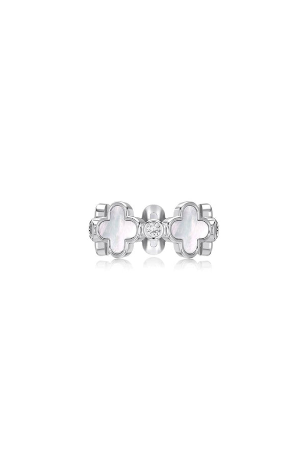Lucky Four Leaf Clover Silver Ring - KissProm