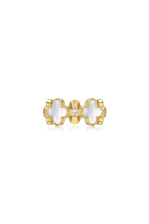 Lucky Four Leaf Clover Silver Ring - KissProm