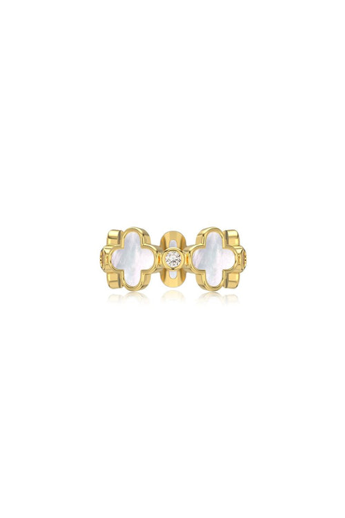 Lucky Four Leaf Clover Silver Ring - KissProm
