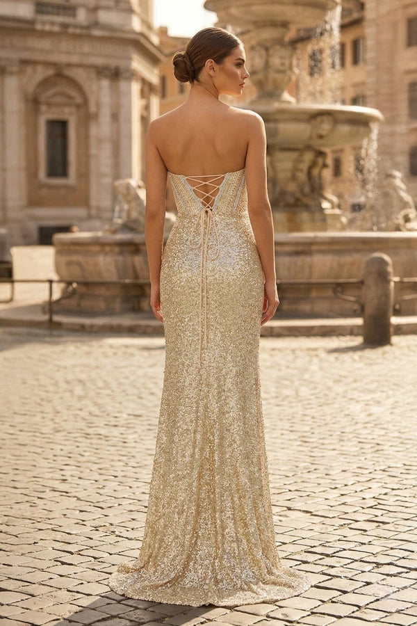 Sweetheart Sequins Mermaid Prom Dress With Beading - KissProm