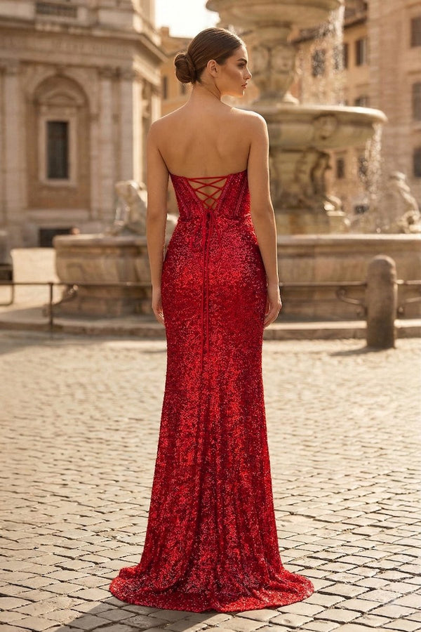 Sweetheart Sequins Mermaid Prom Dress With Beading - KissProm