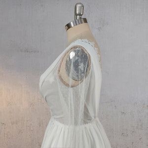 Mermaid Chiffon Long Sleeves Wedding Dress with Slit