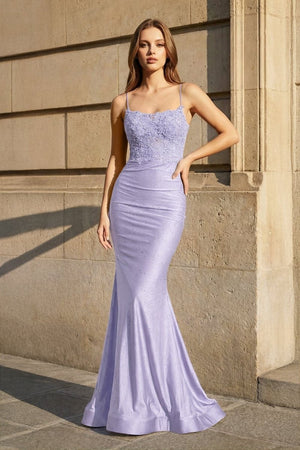 Mermaid Spaghetti Straps Dark Green Long Prom Dress with Appliques - KissProm