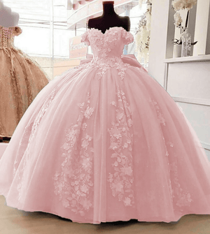 Off Shoulder 3D Floral Applique Quinceanera Dresses – Quinceanera Dresses by KissProm | Available at KissProm