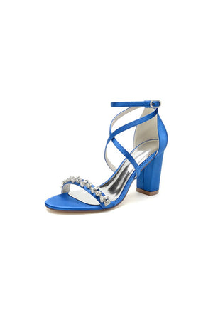 Open Toe Cross Strap High Heels Party - KissProm