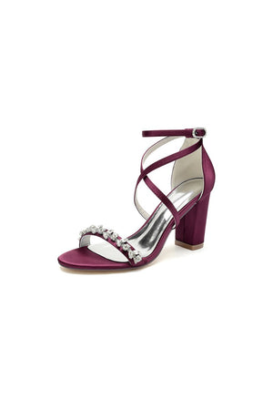 Open Toe Cross Strap High Heels Party - KissProm
