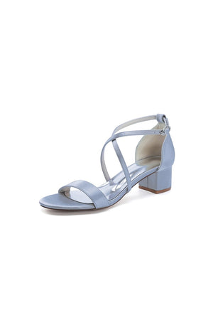 Open Toe Hollow Out Chunky Heels - KissProm