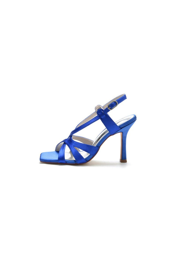Open Toe Party Shoes with Satin - KissProm