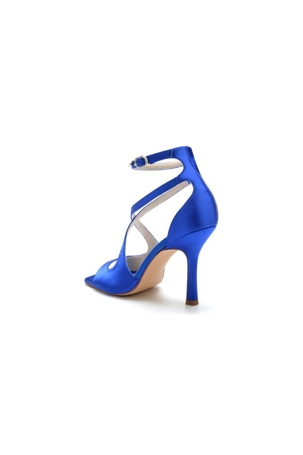 Open Toe Wedding Shoes with Straps - KissProm