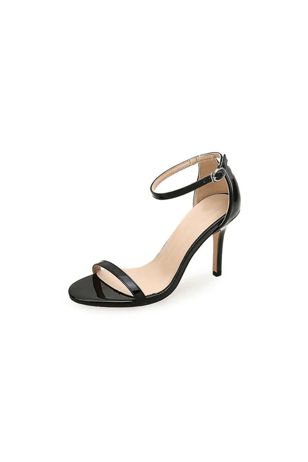 Outdoor Peep Toe Stiletto Heel Patent Leather Shoes With Hollow - out - KissProm