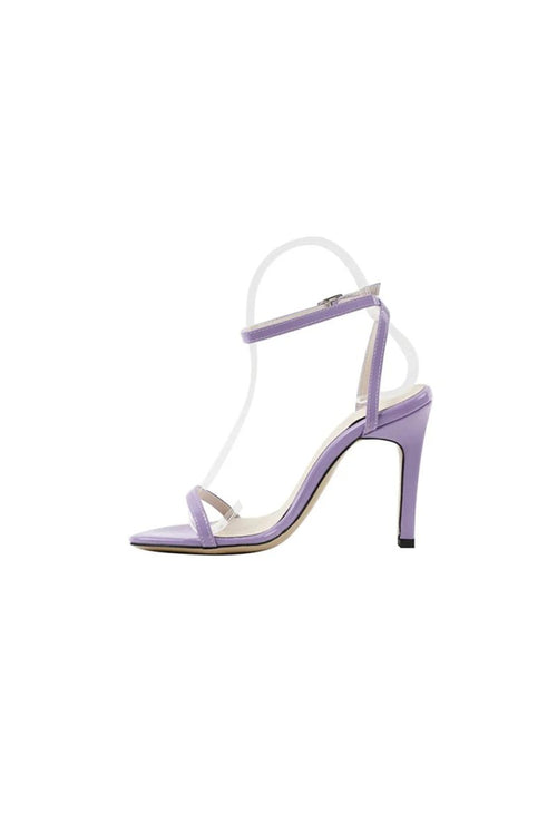 Outdoor Peep Toe Stiletto Heel Shoes With Buckle Ankle Strap - KissProm