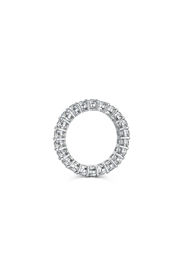 Oval Zircons Sterling Silver 18K Gold Plated Infinity Ring - KissProm