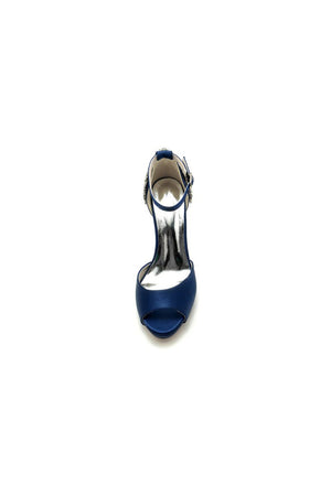 Party Peep Toe Rhinestone Embellished High Heels - KissProm