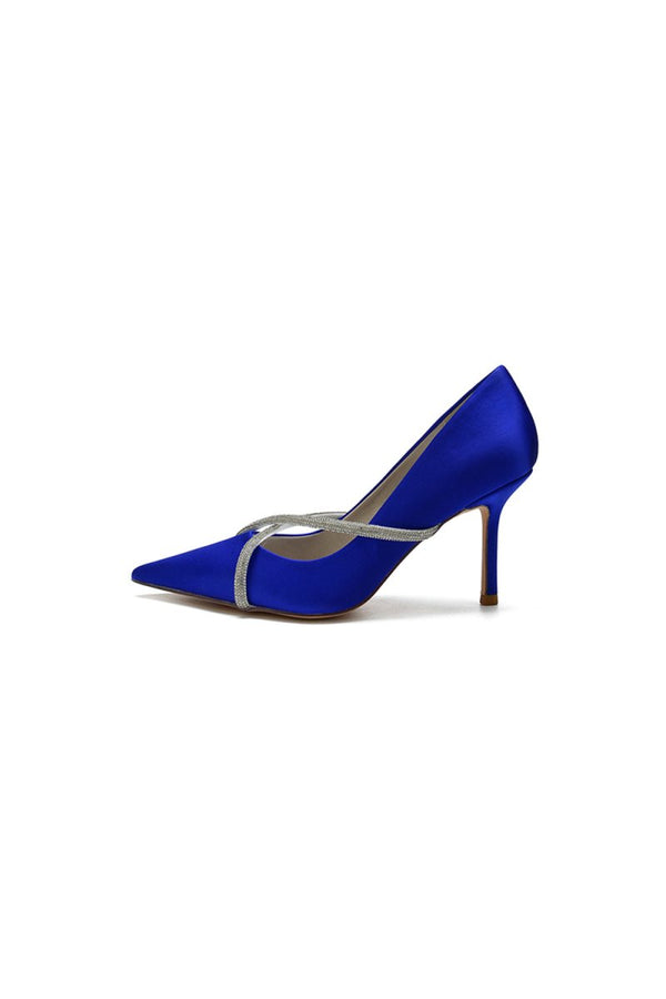 Party Pointed Toe Crystal High Heels - KissProm