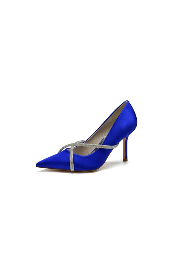 Party Pointed Toe Crystal High Heels - KissProm