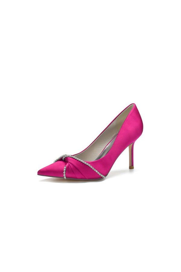 Party Pointed Toe Crystal High Heels - KissProm