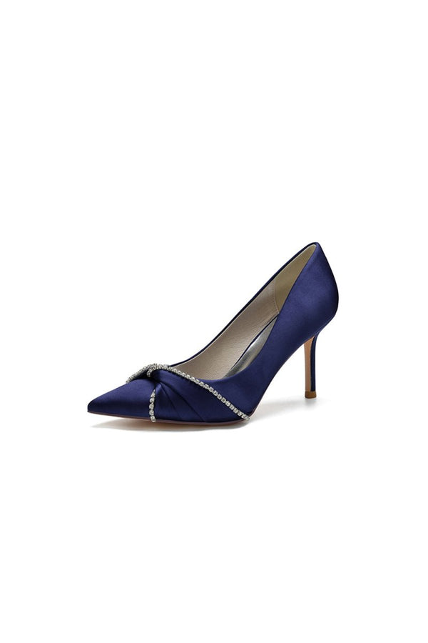 Party Pointed Toe Crystal High Heels - KissProm