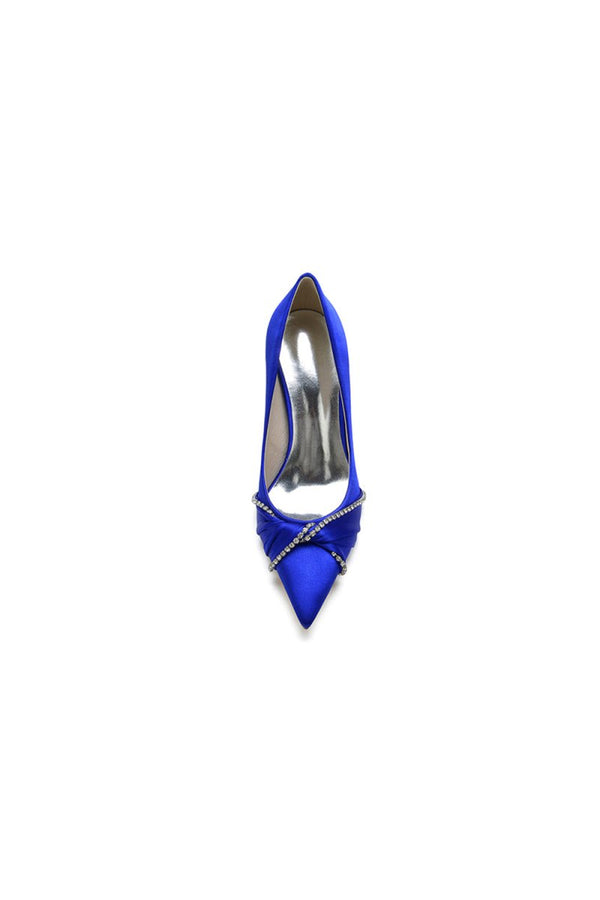 Party Pointed Toe Crystal High Heels - KissProm