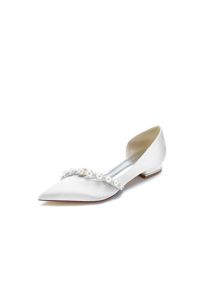 Pearl Pointed Toe Kitten Heels - KissProm