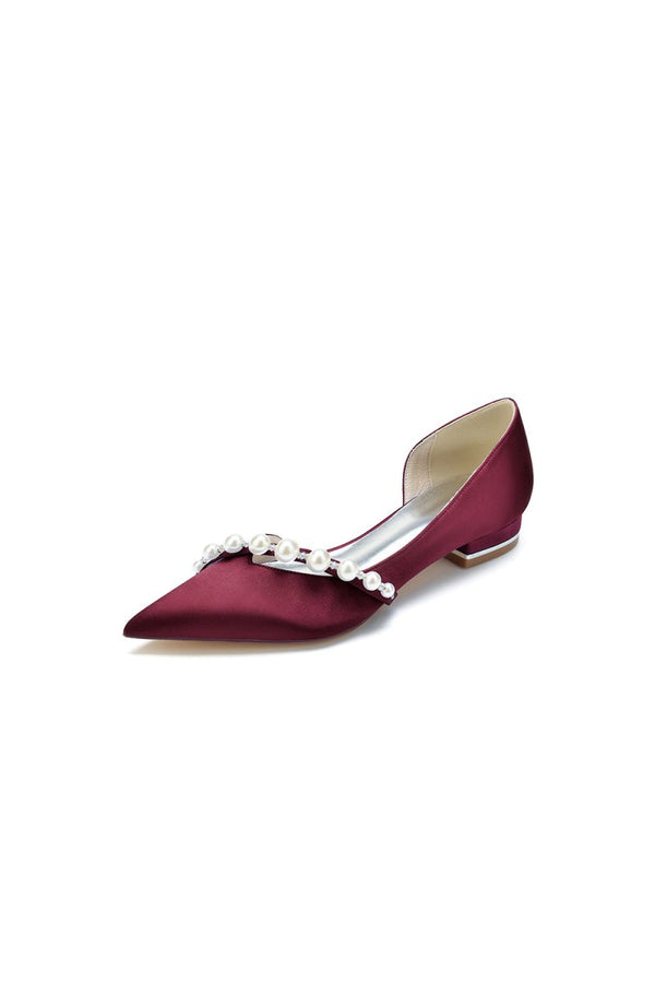 Pearl Pointed Toe Kitten Heels - KissProm